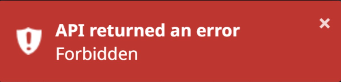 服务器拒绝了 API 请求